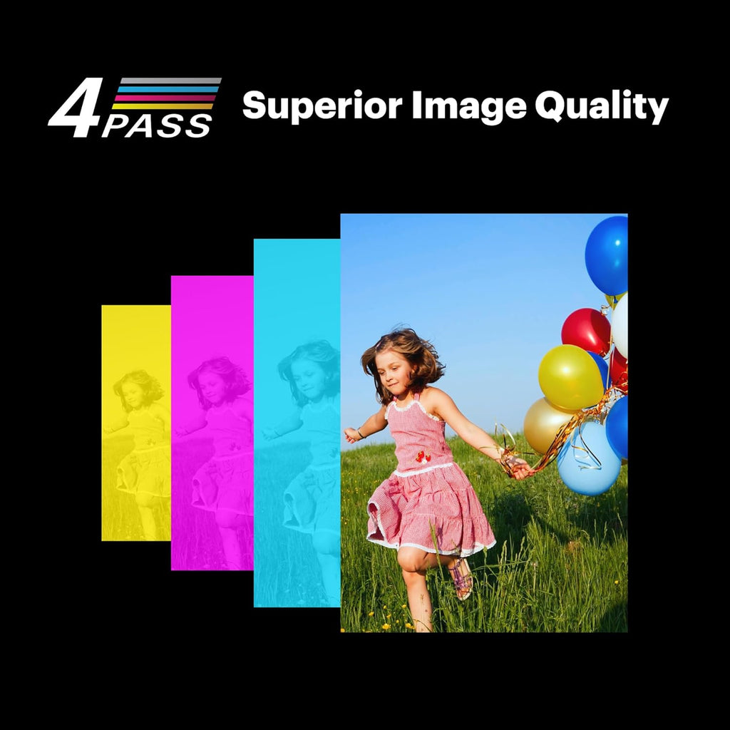 Mini 2 Retro 4PASS Portable Photo Printer (2.1X3.4 Inches) + 8 Sheets, White