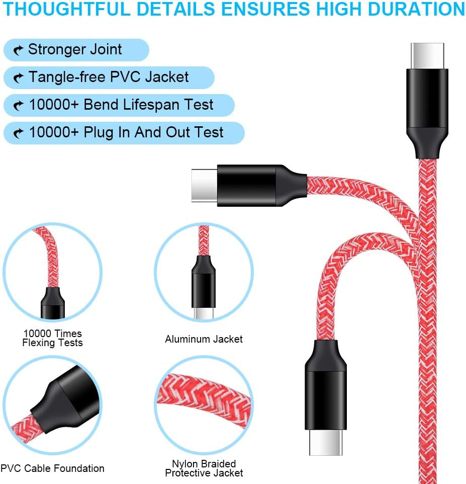 Type C Charger Cable Fast Charging Wall Charger,Car Adapter,Usb C Cable